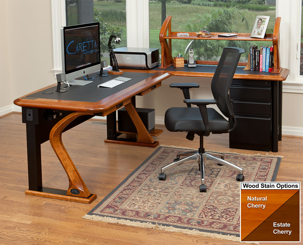Artistic Computer Desk Petite, L Shaped Right - Caretta Workspace